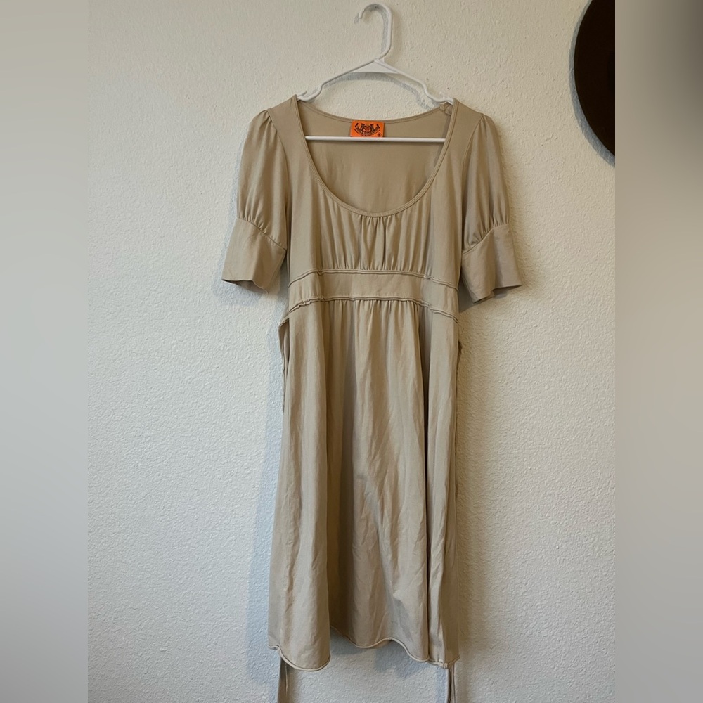 Juicy Couture | Babydoll Tan Dress with tie